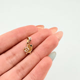 Dije Pajarito 0.95gr / 1.5cm / Dos Oros Amarillo Blanco 18K ©