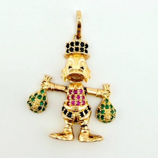 Dije Pato Bolsa Dinero 4.15gr / 3.4cm / Oro Amarillo 18K ©