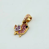 Dije Pajarito 0.9gr / 1.5cm / Dos Oros Amarillo Blanco 18K ©
