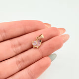 Dije Pajarito 0.9gr / 1.5cm / Dos Oros Amarillo Blanco 18K ©