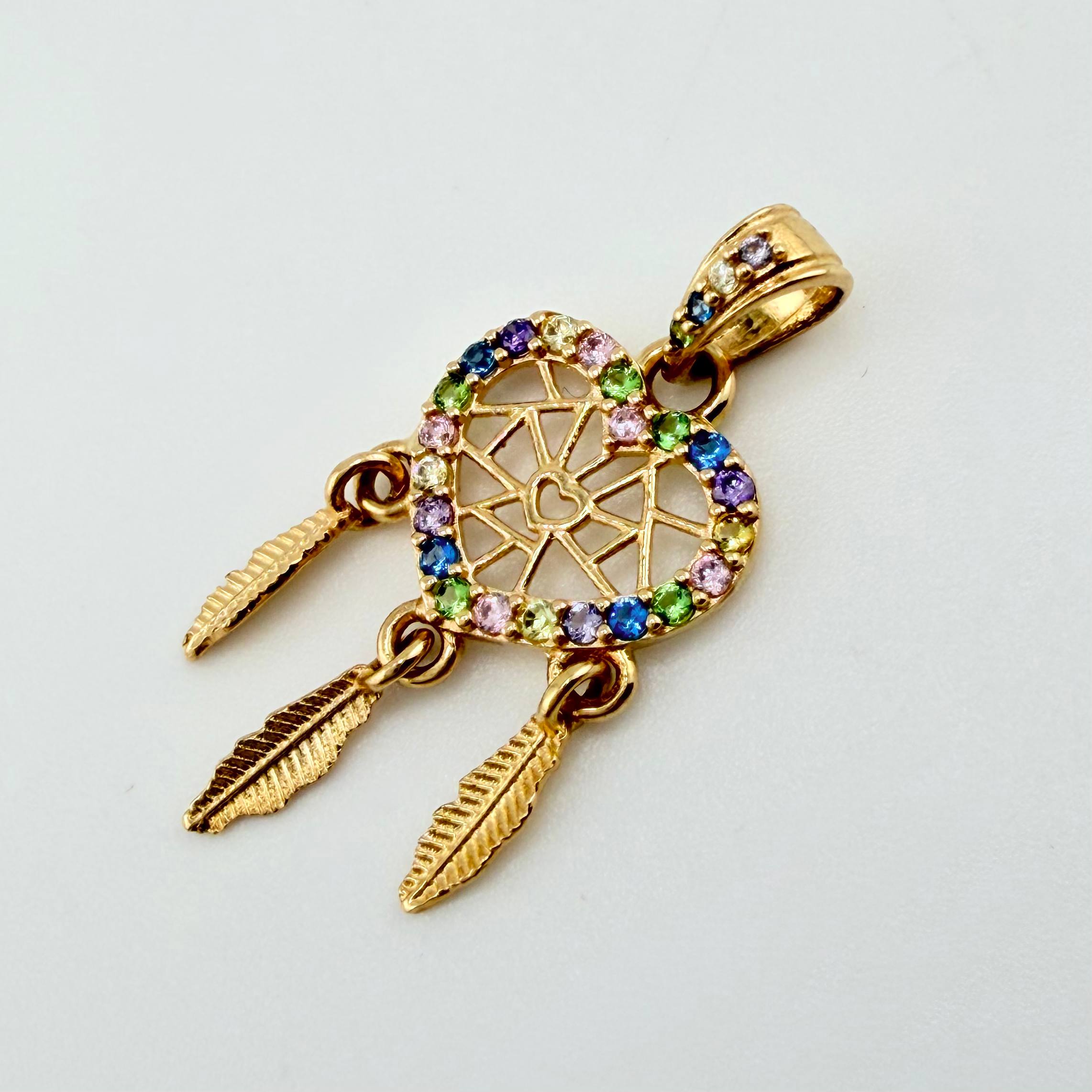 Dije Corazon Atrapasueños 1.45gr / 2.7cm / Oro Amarillo 18K