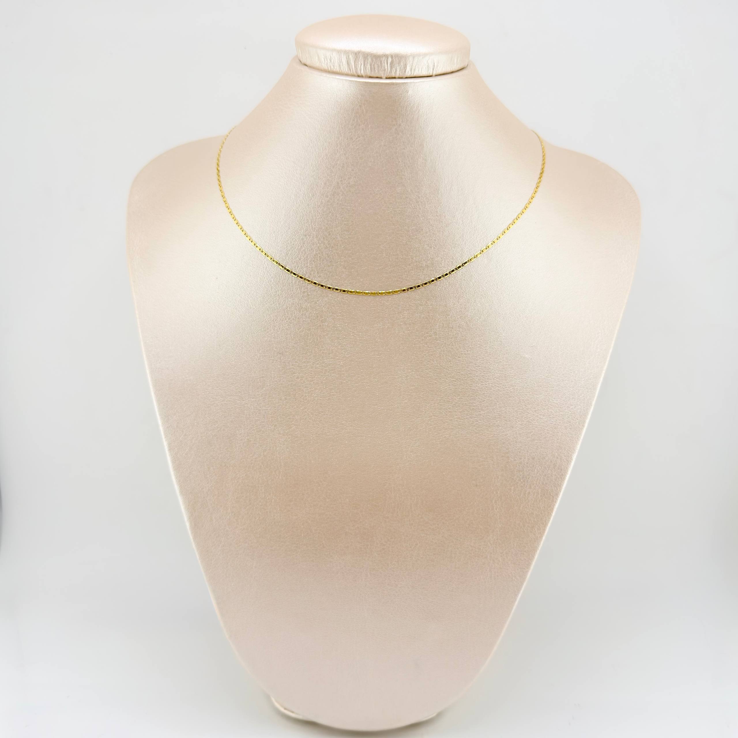 Cadena Plana 1.35gr / 40cm / 1.3mm Oro Amarillo +3 18K