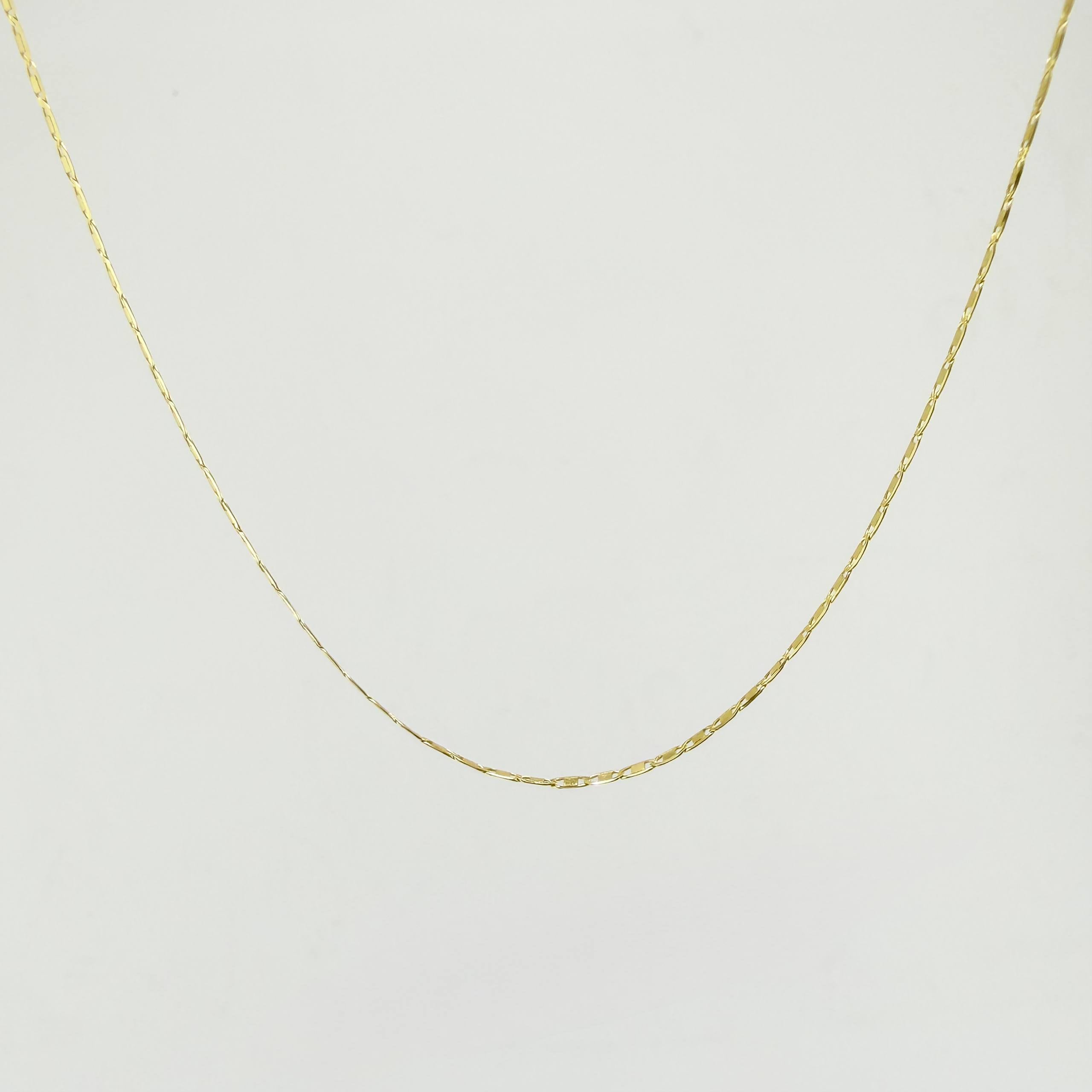 Cadena Plana 1.75gr / 50cm / 1.3mm Oro Amarillo +3 18K