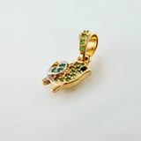 Dije Pajarito 0.95gr / 1.5cm / Dos Oros Amarillo Blanco 18K