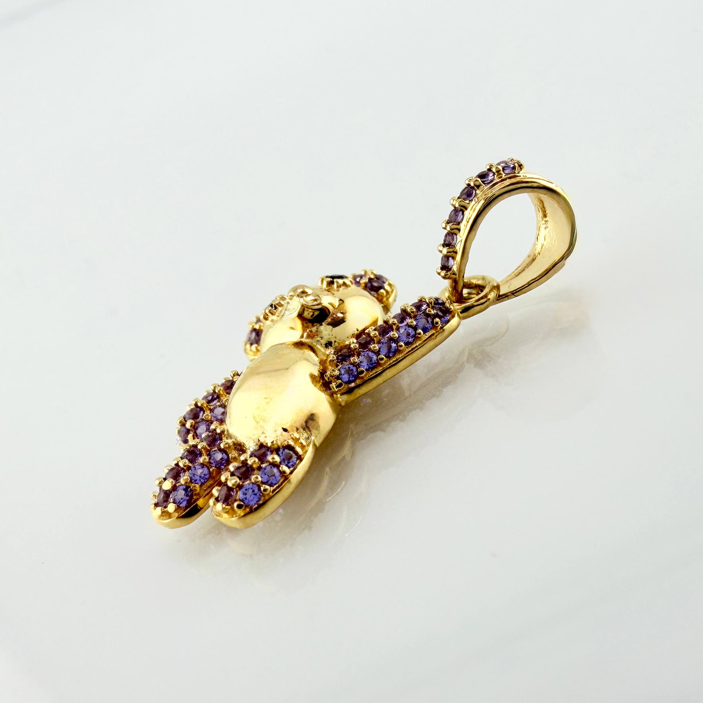 Dije Oso Mano Arriba 2.55gr / 2.6cm / Oro Amarillo 18K