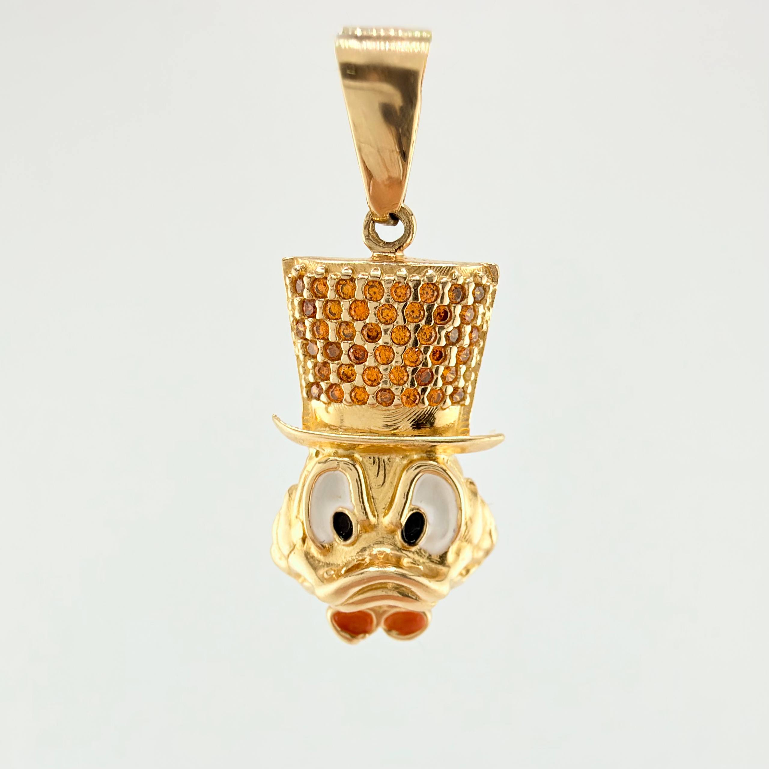 Dije Cara Pato 4.25gr / 3.1cm / Oro Amarillo 18K