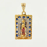 Dije Virgen Guadalupe 4.3gr / 2.9cm / Dos Oros Amarillo Blanco 18K