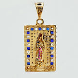 Dije Virgen Guadalupe 4.3gr / 2.9cm / Dos Oros Amarillo Blanco 18K