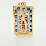 Dije Virgen Guadalupe 4.3gr / 2.9cm / Dos Oros Amarillo Blanco 18K