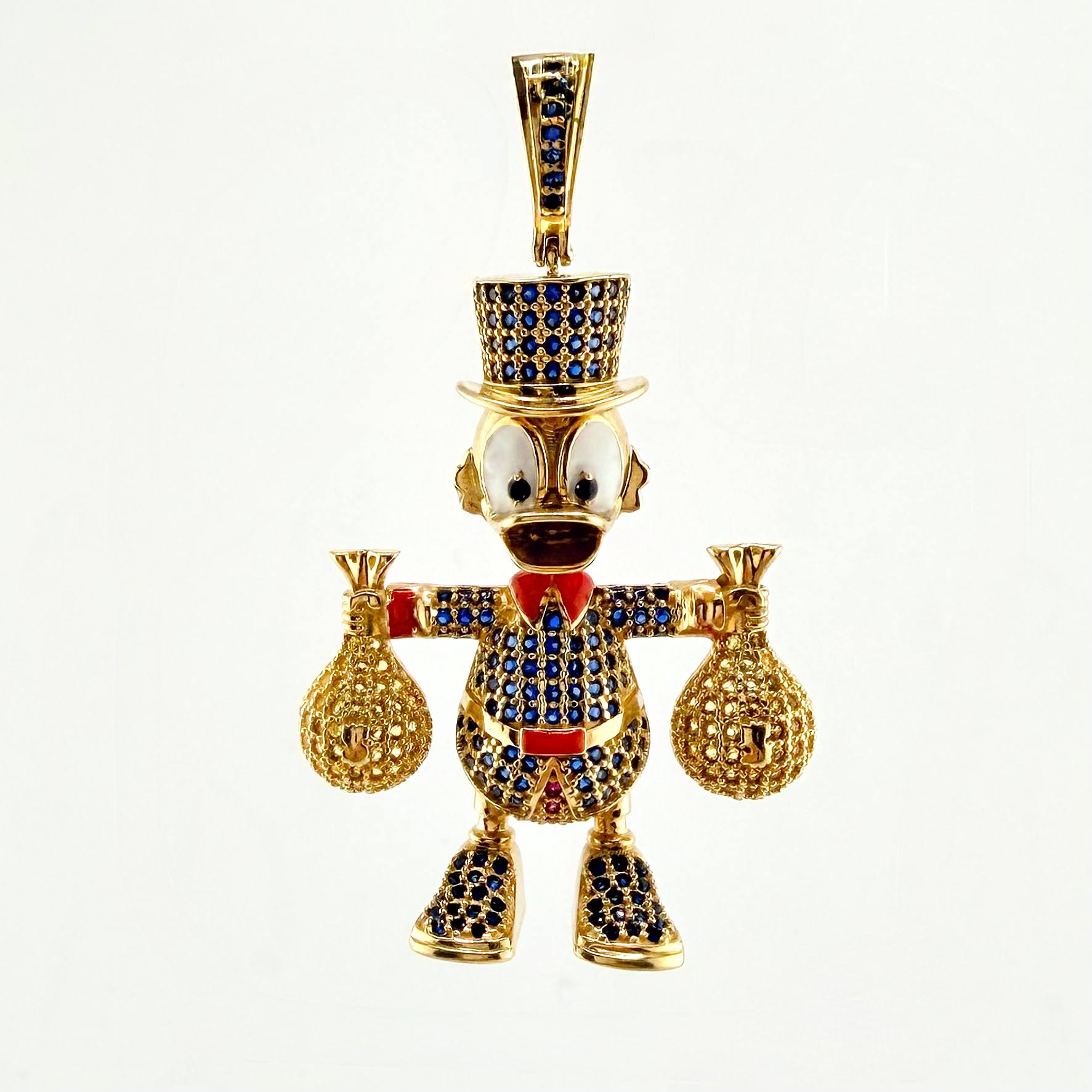 Dije Pato Bolsa Dinero 13.1gr / 5.4cm / Oro Amarillo 18K