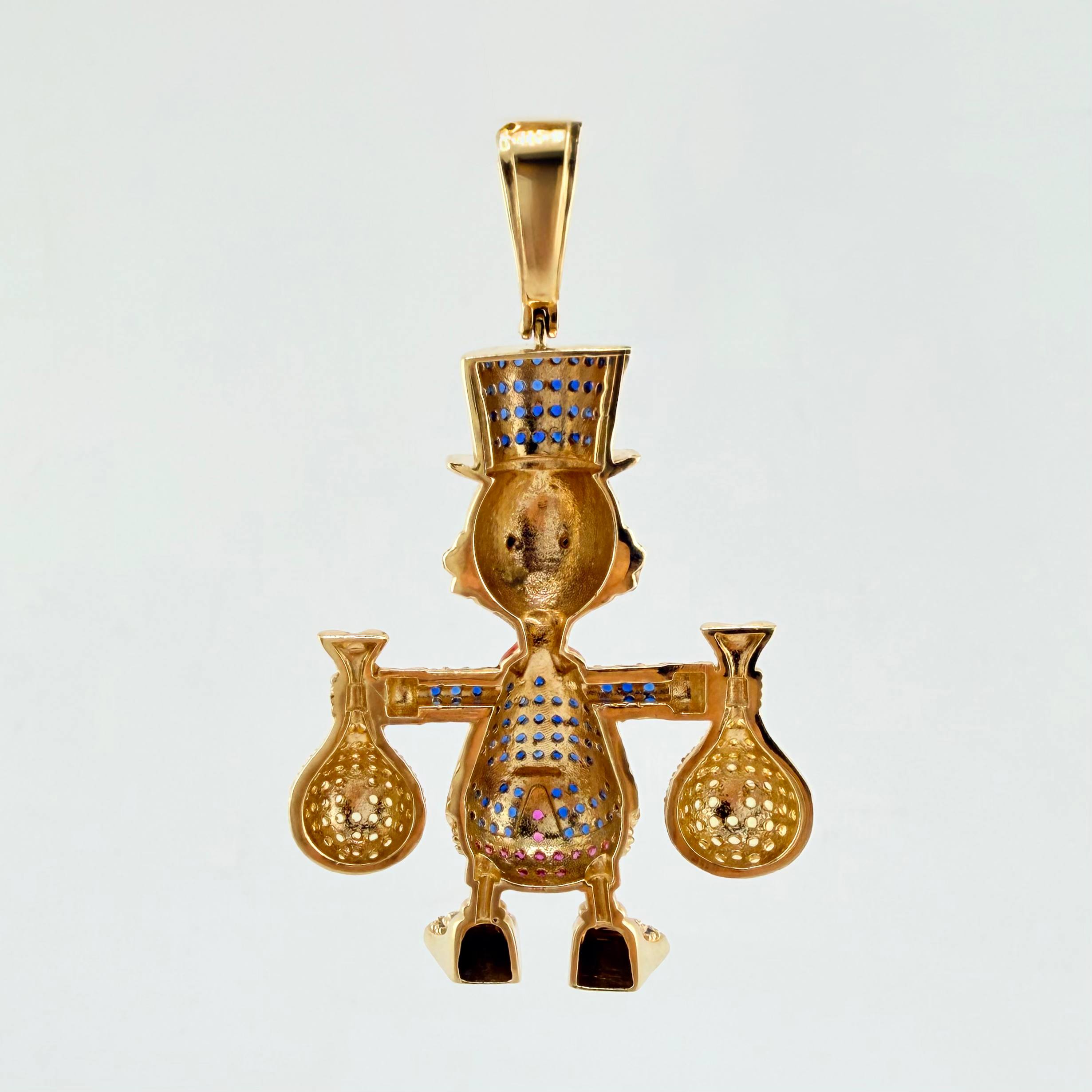 Dije Pato Bolsa Dinero 13.1gr / 5.4cm / Oro Amarillo 18K