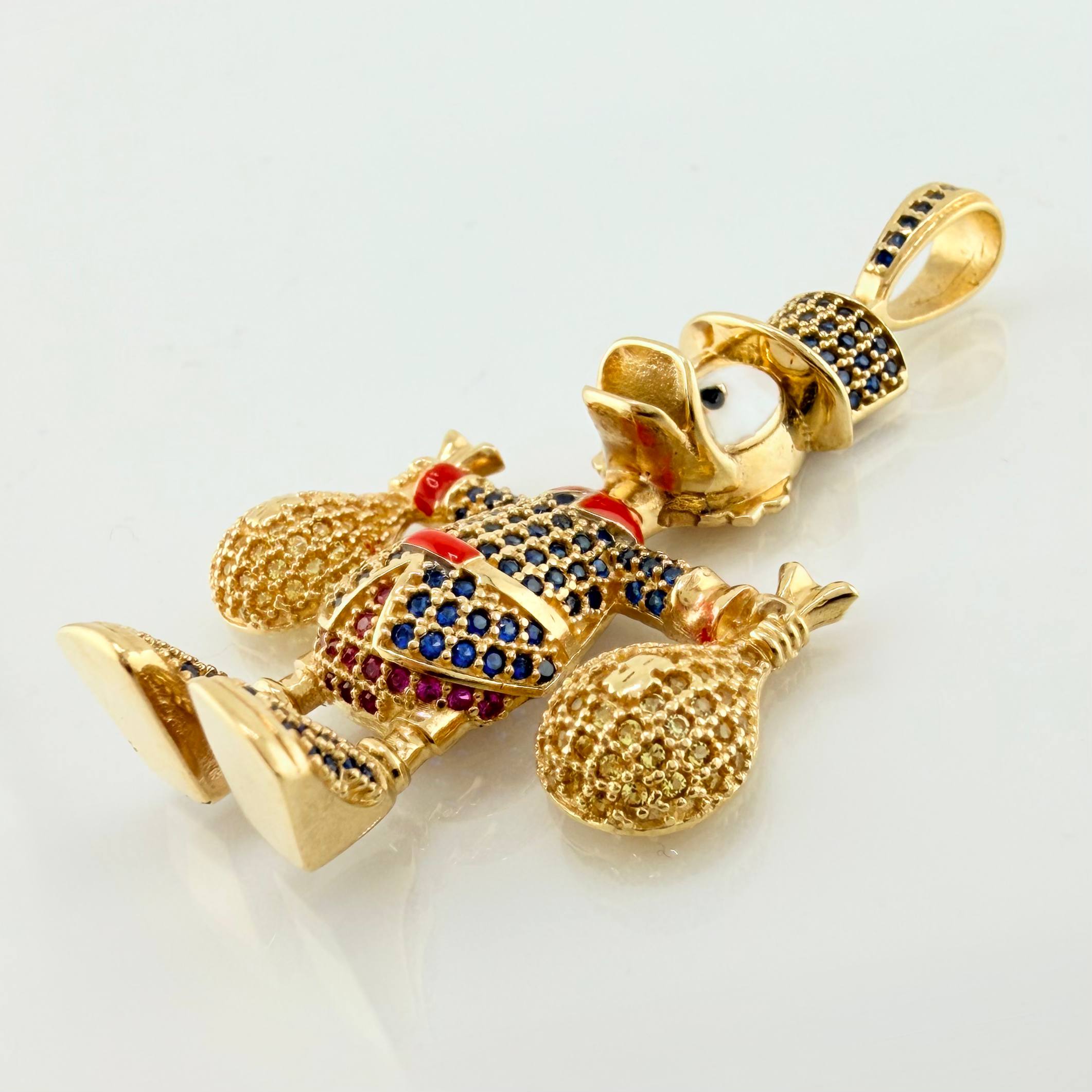 Dije Pato Bolsa Dinero 13.1gr / 5.4cm / Oro Amarillo 18K