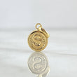Dije Letra S 0.35gr / 1.5cm / Circulo Texturizado Rustico Oro Amarillo 18K