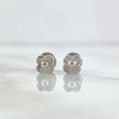Topos Flor Rayada 0.65gr / 5mm Oro Blanco 18K ©