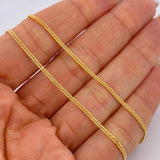 Cadena Cubana Reticulada 1.8gr / 45cm / +3 Oro 18K &