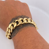 Pulso Cubano 18.65gr / 20cm / +3 Oro 18K &