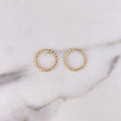 Candongas Aro Rayado 0.75gr / 1.5cm / Diamantada Oro Amarillo 18K #