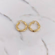 Candongas Sienna 4.9gr / 3cm / Entorchadas Oro Amarillo 18K #