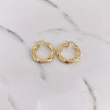 Candongas Sienna 4.9gr / 3cm / Entorchadas Oro Amarillo 18K #