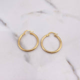 Candongas Jass 1.65gr / 2.6cm / Delgadas Lisas Oro Amarillo 18K #