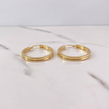 Candongas Diani 3.5gr / 3.2cm / Lisas Oro Amarillo 18K $