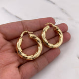 Candongas Kari 5.15gr / 3cm / Entorchadas Oro Amarillo 18K #
