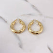 Candongas Kari 5.15gr / 3cm / Entorchadas Oro Amarillo 18K #