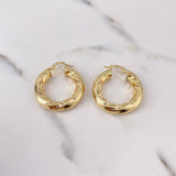 Candongas Kari 5.15gr / 3cm / Entorchadas Oro Amarillo 18K #