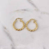 Candongas Majo 1.9gr / 2.2cm / Diamantada Oro Amarillo 18K #