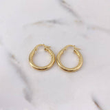 Candongas Tefi 2.3gr / 2.2cm / Punteadas Oro Amarillo 18K #