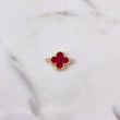 Herraje Trebol 0.85gr / 1.8cm / Electroestático Rojo Oro Amarillo 18K $
