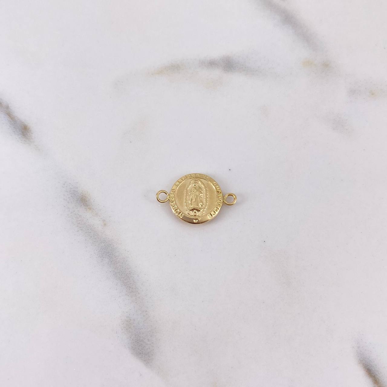 Herraje Virgen Guadalupe 0.6gr / 1.8cm / Troquelado Oro Amarillo 18K #