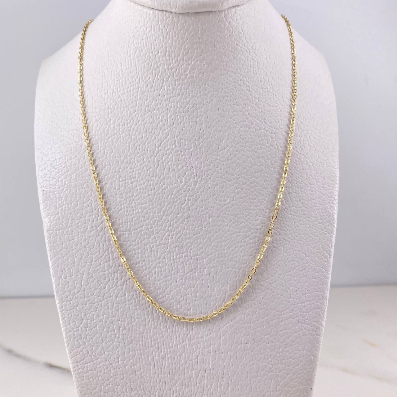 Cadena Aro Seguido 2.2gr / 40cm / 1.2mm Oro Amarillo 18K $