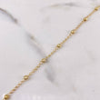 Pulso Tipo Militar 1.8gr / 18cm / 2.7mm Bolas Diamantadas Oro Amarillo 18K #