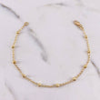 Pulso Tipo Militar 1.85gr / 18cm / 2.6mm Bolas Diamantadas Oro Amarillo 18K $