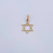 Dije Estrella De David 0.55gr / 2.1cm / Diamantado Oro Amarillo 18K &