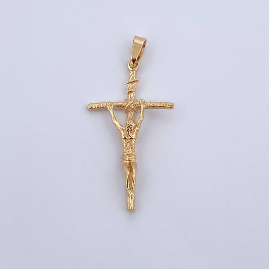 Dije Cruz Cristo 3.55gr / 4.4cm / Oro Amarillo 18K &