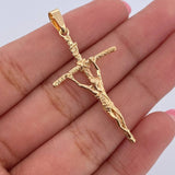 Dije Cruz Cristo 3.55gr / 4.4cm / Oro Amarillo 18K &