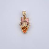 Dije Pata 4.8gr / 2.5cm / Circones Rosados Naranjas Azules Blancos Dos Oros Negro Amarillo 18K &