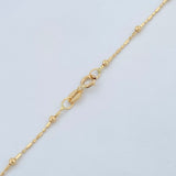 Cadena Morse Bolas 1.95gr / 45cm / Oro Amarillo +3 18K $