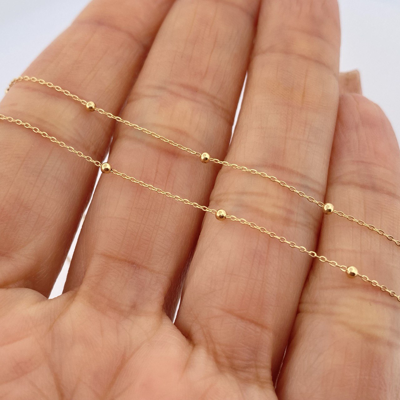 Cadena Aro Seguido Bolas 1.15gr / 46cm / Oro Amarillo +3 18K $