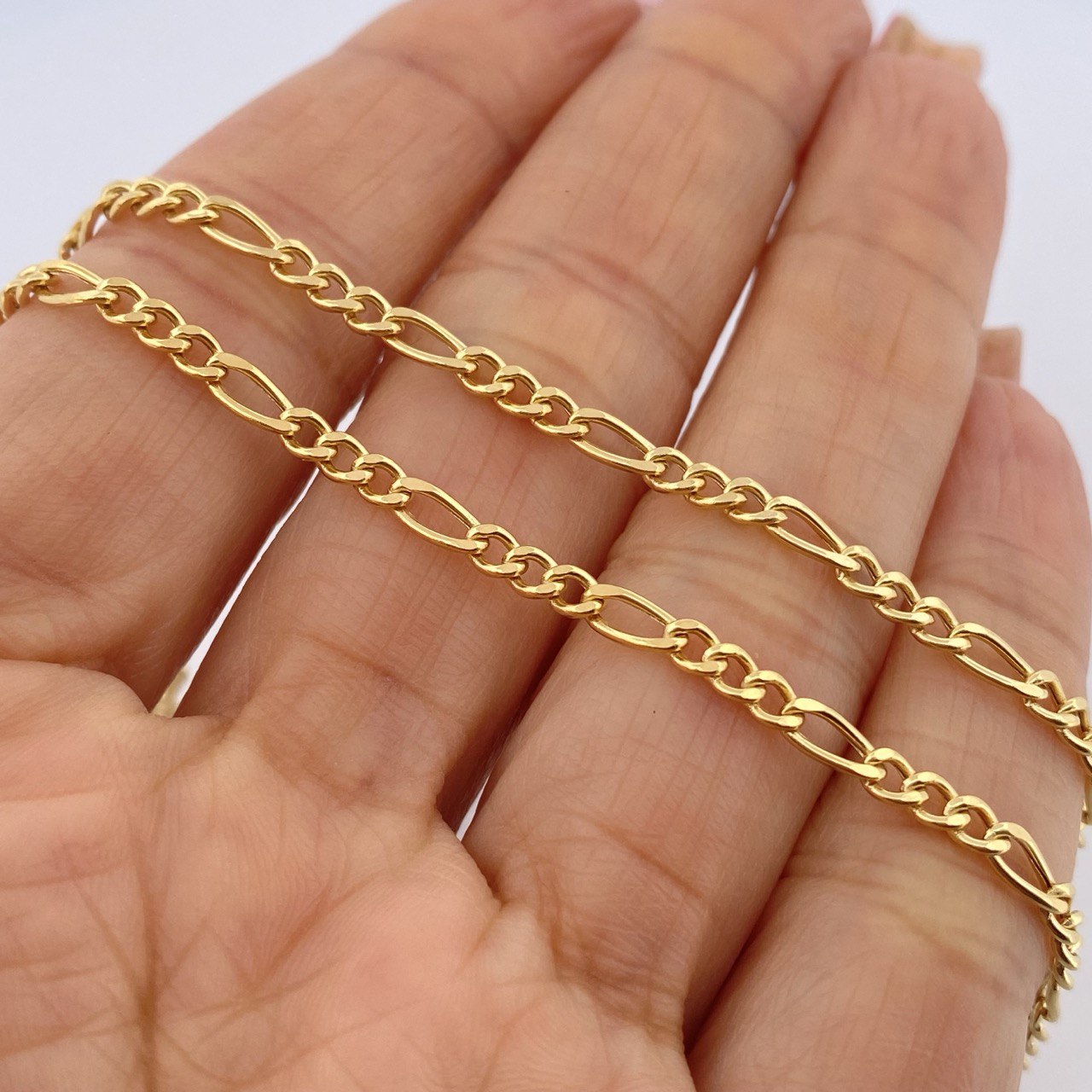 Cadena Figaro 6.15gr / 55cm / Oro Amarillo +1 18K $