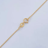 Set Cadena Militar /1.55gr/45cm/0.6mm + Dije Corona Rx /0.45gr/1.5cm Troquelado  Oro 18K (Oferta) &