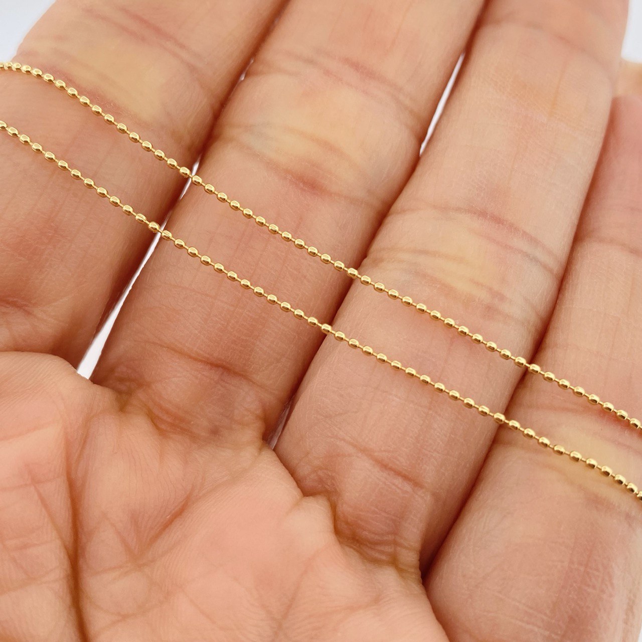 Set Cadena Militar /1.55gr/45cm/0.6mm + Dije Corona Rx /0.45gr/1.5cm Troquelado  Oro 18K (Oferta) &