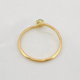 Anillo Solitario Esmeralda 7pts 0.9g / T6 3/4 Oro Amarillo 18K