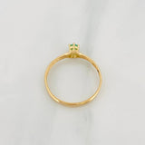 Anillo Solitario Esmeralda 10pts 1.35g / T7 Oro Amarillo 18K