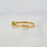 Anillo Solitario Esmeralda 10pts 1.35g / T7 Oro Amarillo 18K