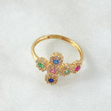 Anillo Cruz Tupida 2.45gr / T6 / Oro 18K *