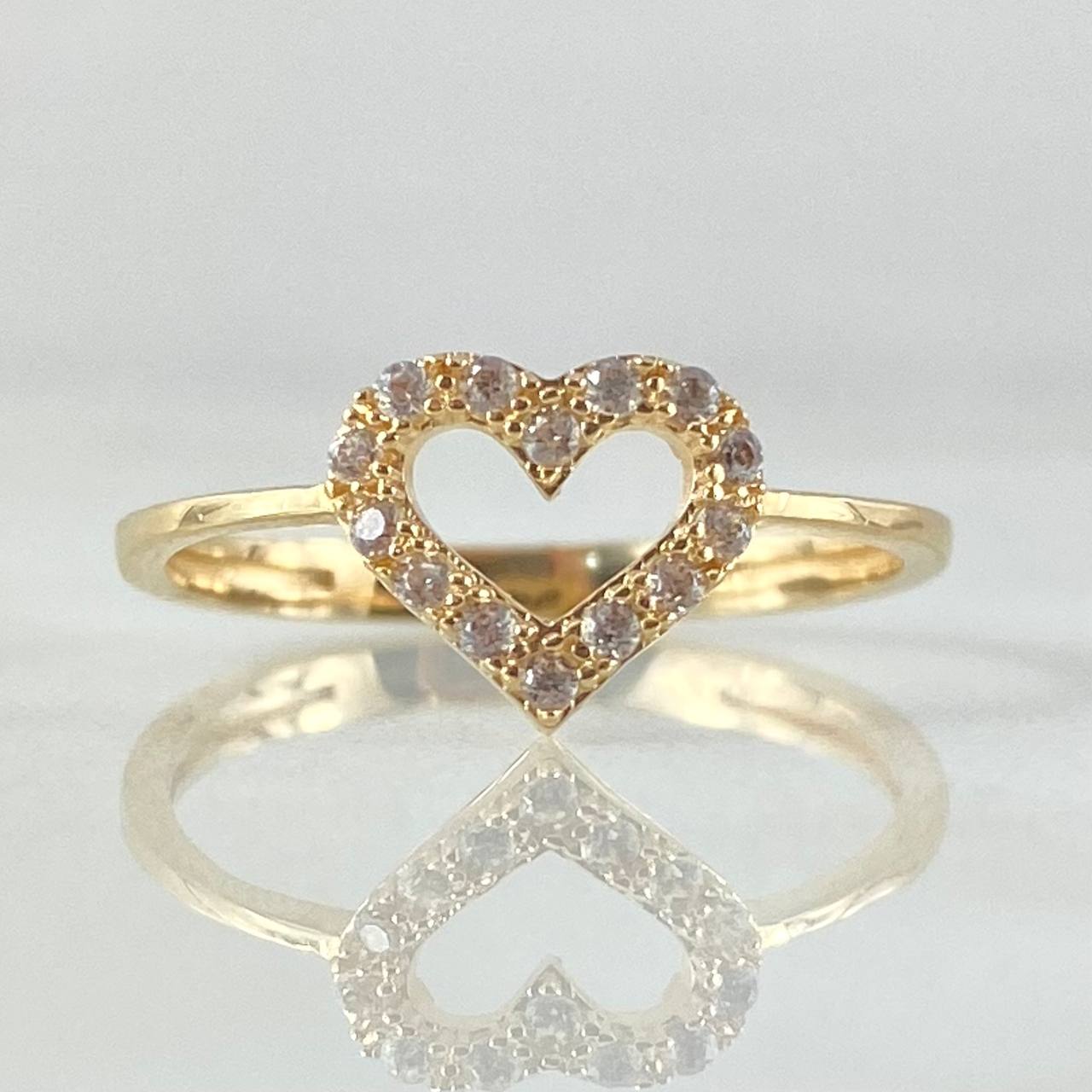 Anillo Silueta Corazon 1.6gr / T5 3/4 / Oro 18K