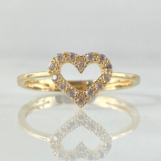 Anillo Silueta Corazon 1.6gr / T5 3/4 / Oro 18K